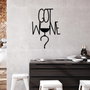Wallity Got Wine Escultura de Pared de Metal Negra